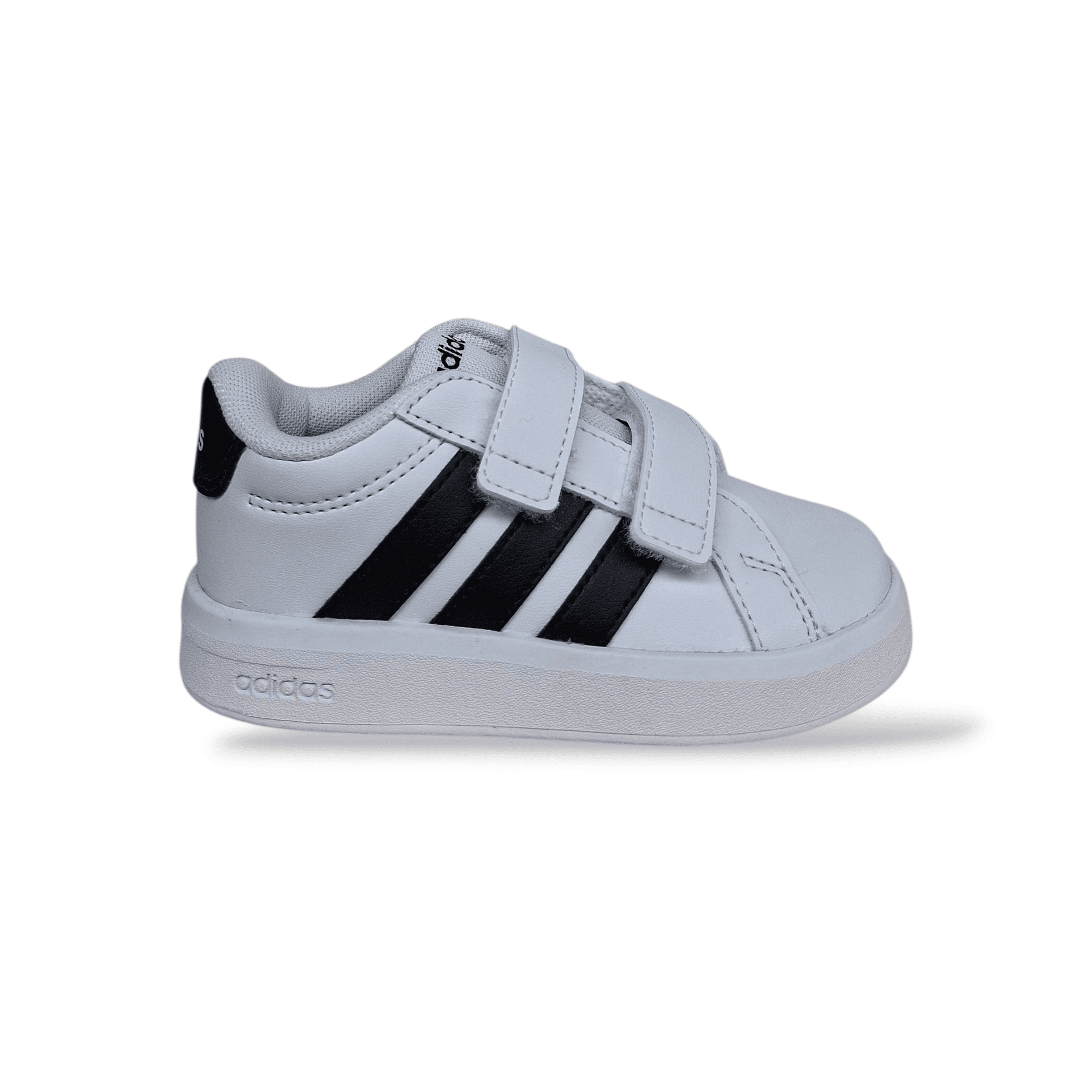 Sneakers bambino Adidas Grand Court bianco nero sportive - 6