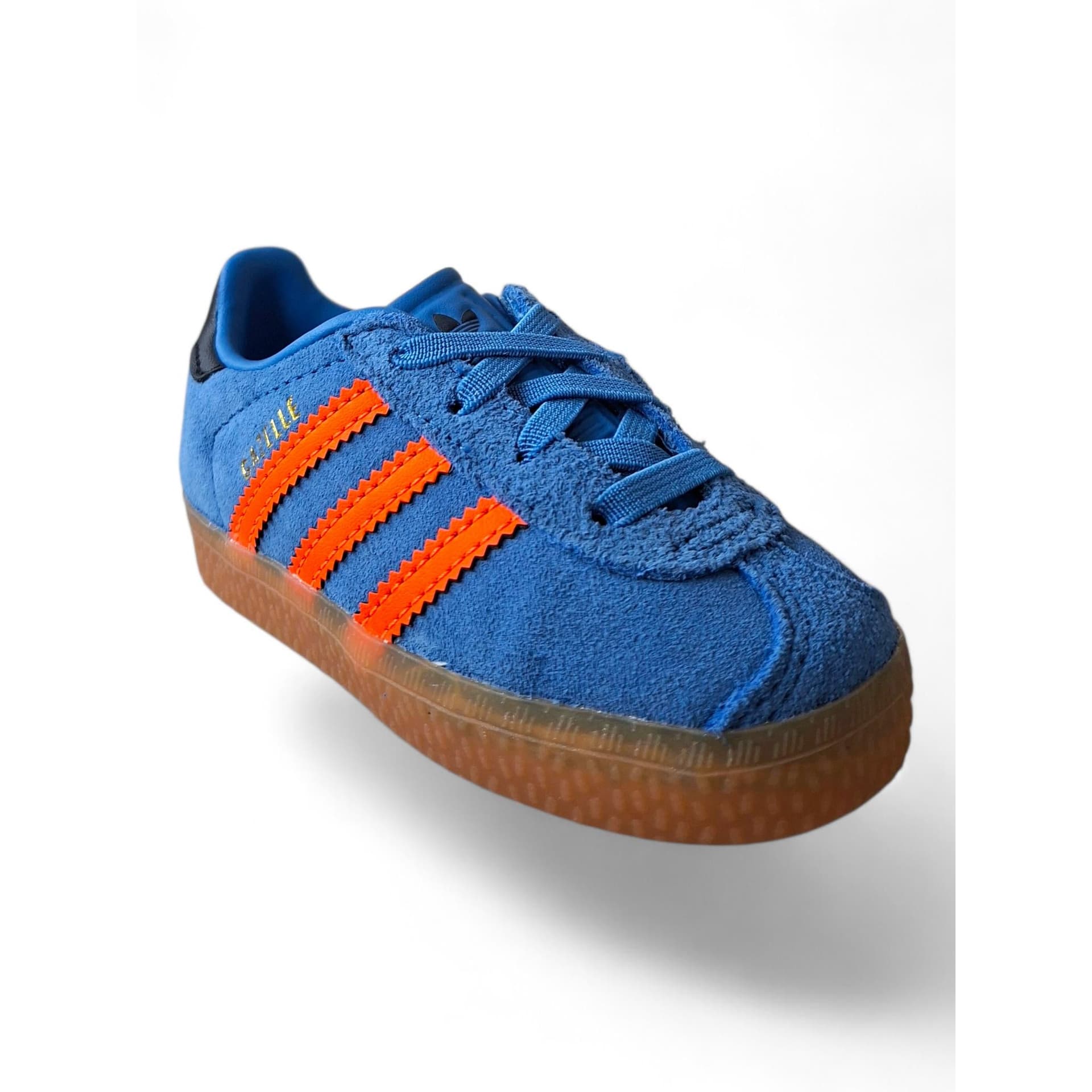 Sneakers bambino Adidas Gazelle CF EL I JP7134 bluette arancione beige - Icona intramontabile con velcro pratico in Ballerine Scarpetteria Gica - Trani, commercioVirtuoso.it