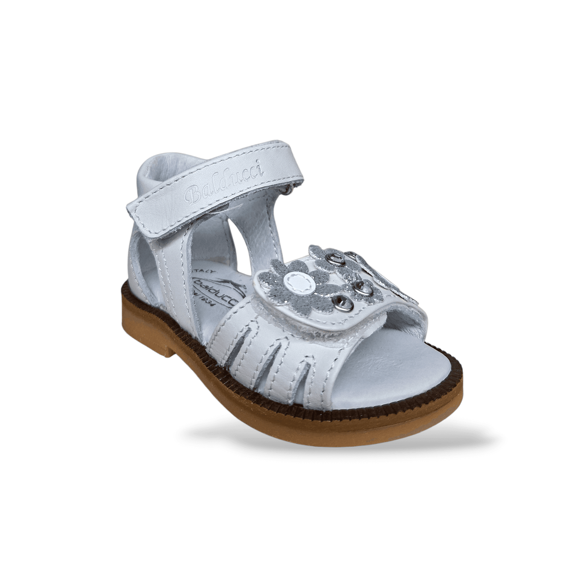 Sandalo Primi Passi Balducci Cita Pelle Bianco Cerimonia Made in Italy Bambina in Ballerine Scarpetteria Gica - Trani, commercioVirtuoso.it