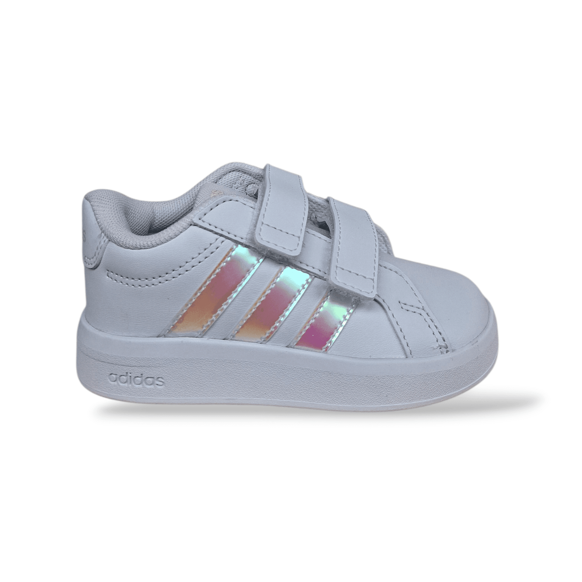 Sneakers bambina Adidas Grand Court 3.0 bianco cangiante pelle - 7