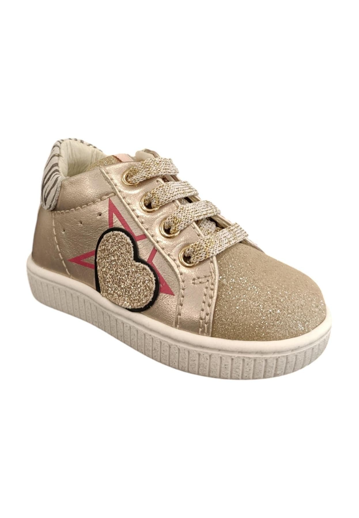Scarpe sneakers bambina balducci 3813 platino-nero-fucsia laccio e zip laterale in Ballerine Scarpetteria Gica - Trani, commercioVirtuoso.it