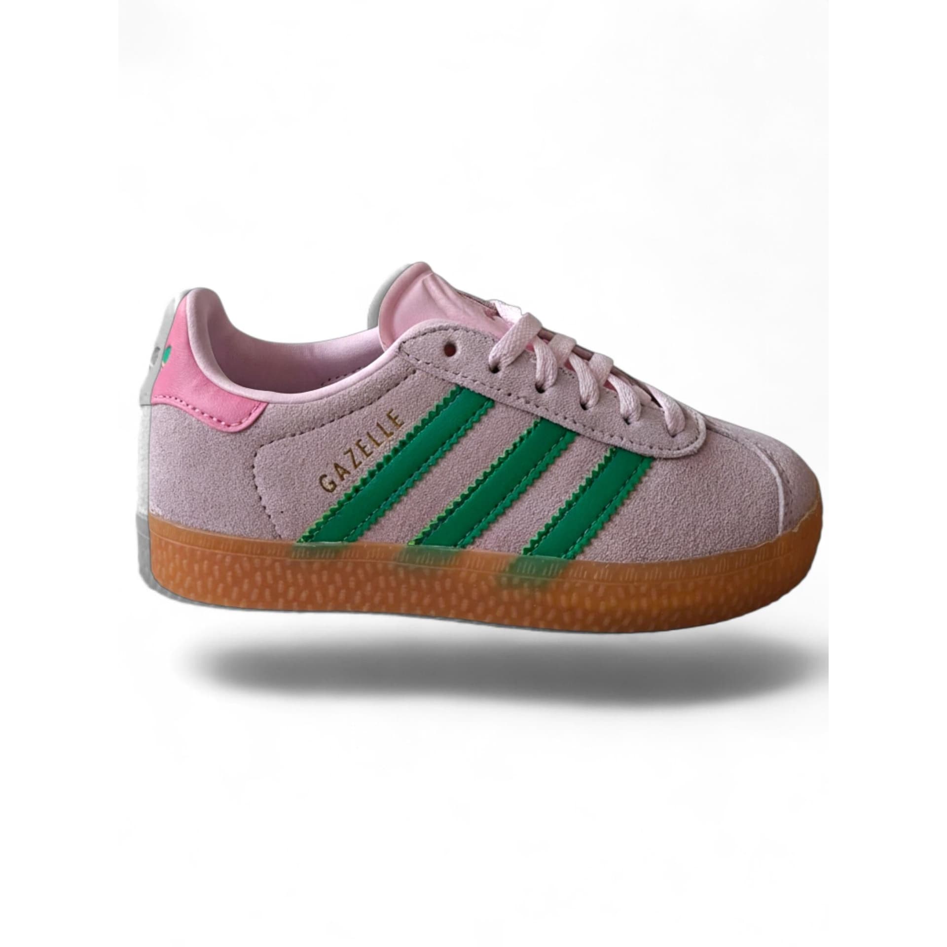 Sneakers bambina Adidas Gazelle C JP7133 - JP7128 rosa verde beige - Icona intramontabile con stile autentico e laccio - 11