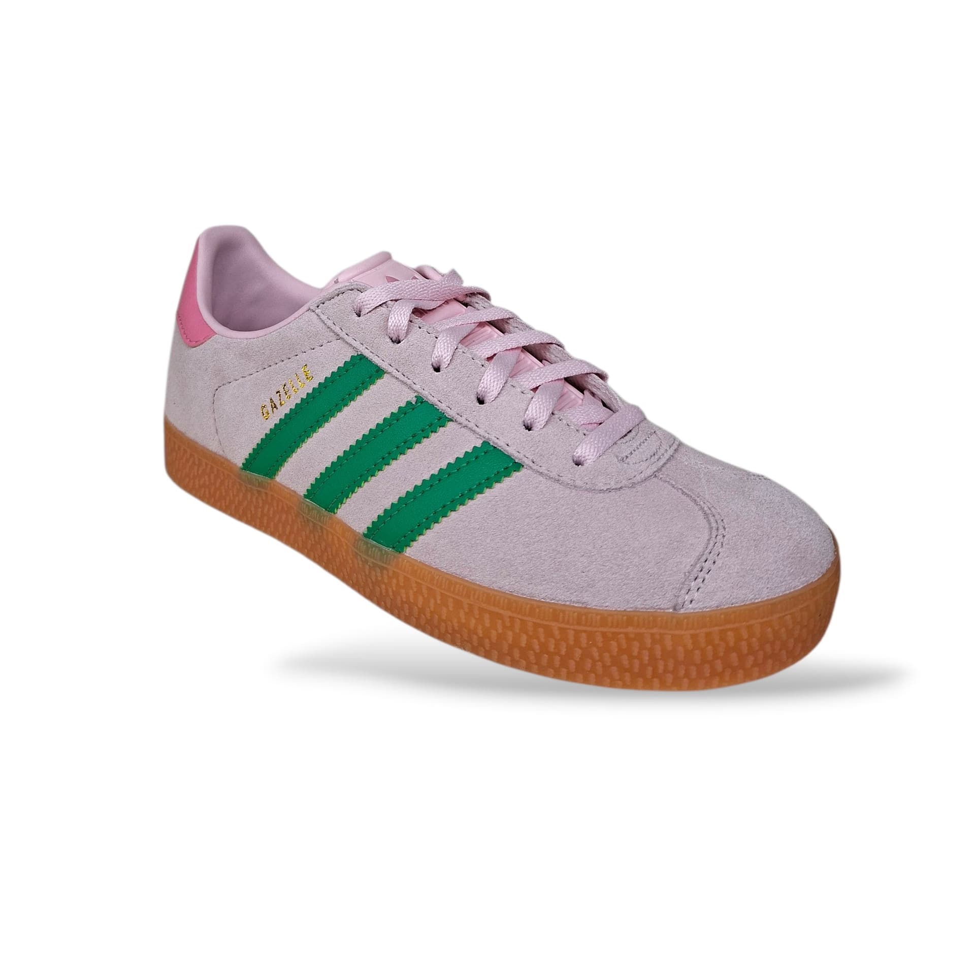 Sneakers bambina Adidas Gazelle C JP7133 - JP7128 rosa verde beige - Icona intramontabile con stile autentico e laccio - 7