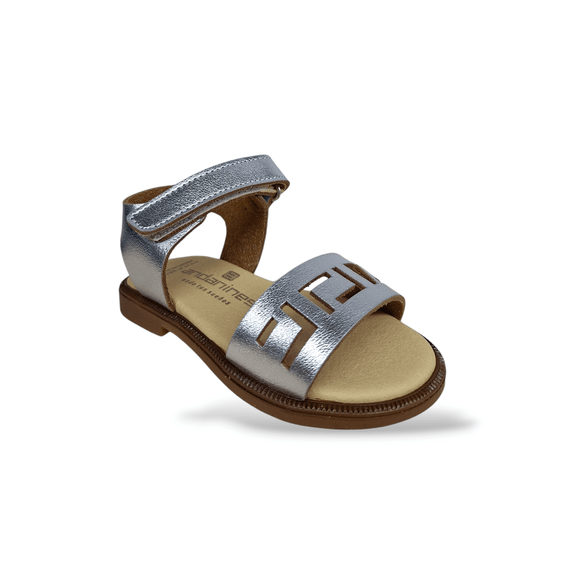 Sandali Bambina Andanines Argento Cerimonia Pelle Velcro 22-34 in Ballerine Scarpetteria Gica - Trani, commercioVirtuoso.it