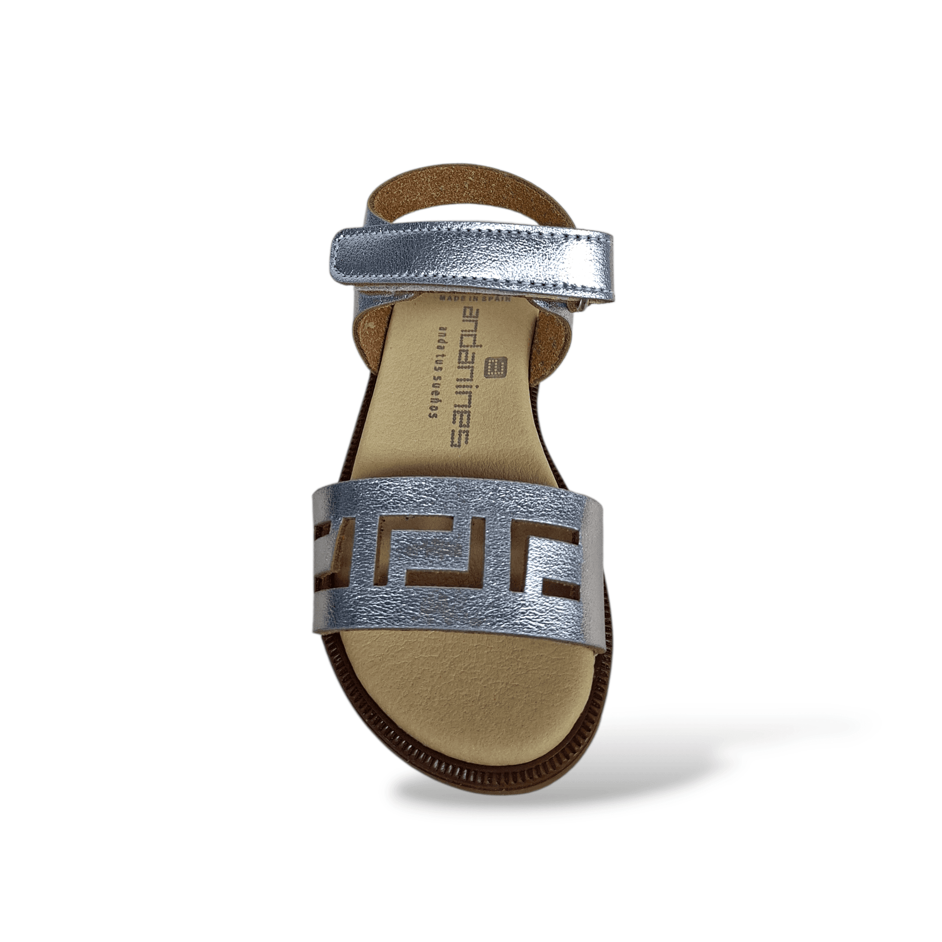 Sandali Bambina Andanines Argento Cerimonia Pelle Velcro 22-34 in Ballerine Scarpetteria Gica - Trani, commercioVirtuoso.it