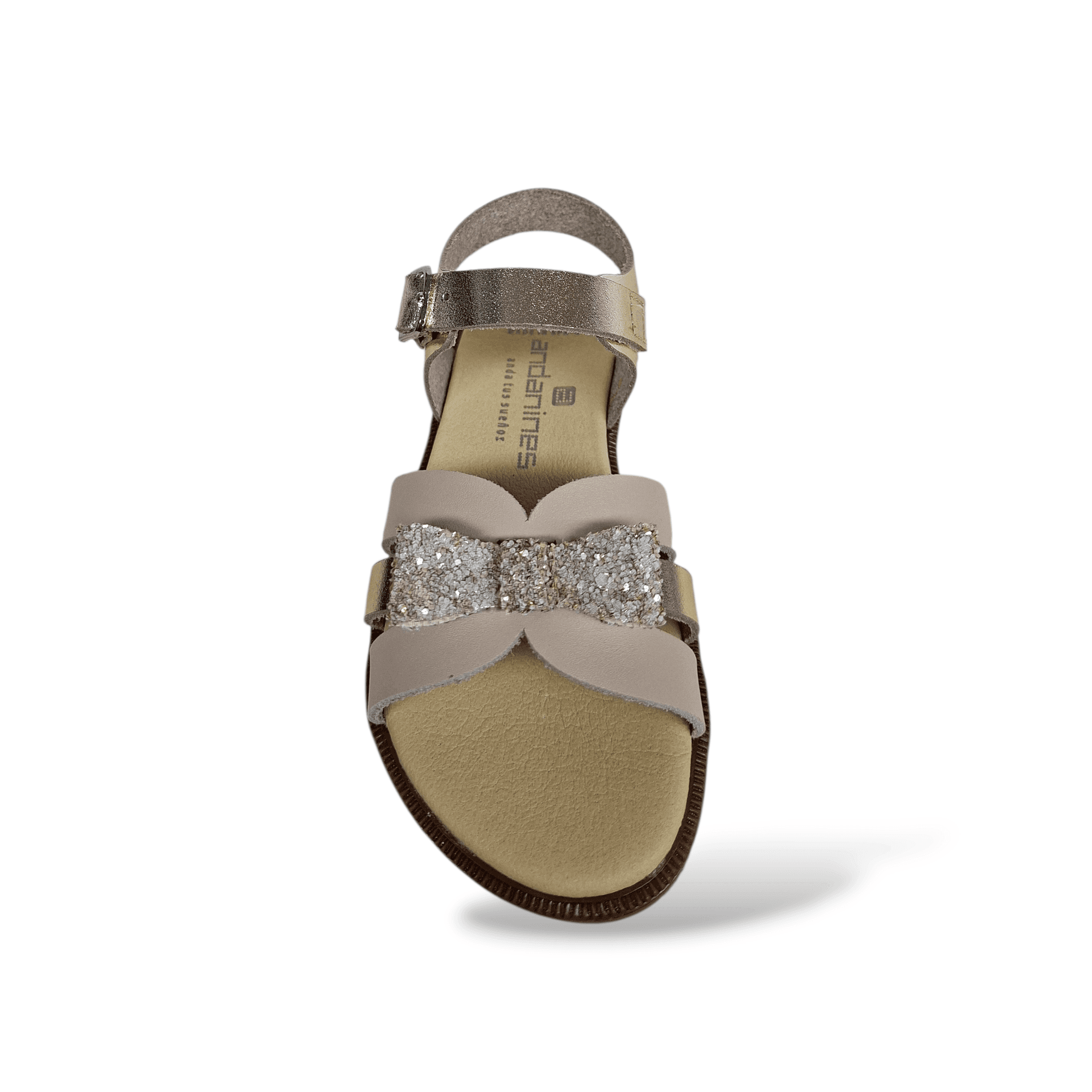 Sandali Bambina Andanines Crema Platino Cerimonia con Fiocco e Strass - Primavera Estate 2026 in Ballerine Scarpetteria Gica - Trani, commercioVirtuoso.it
