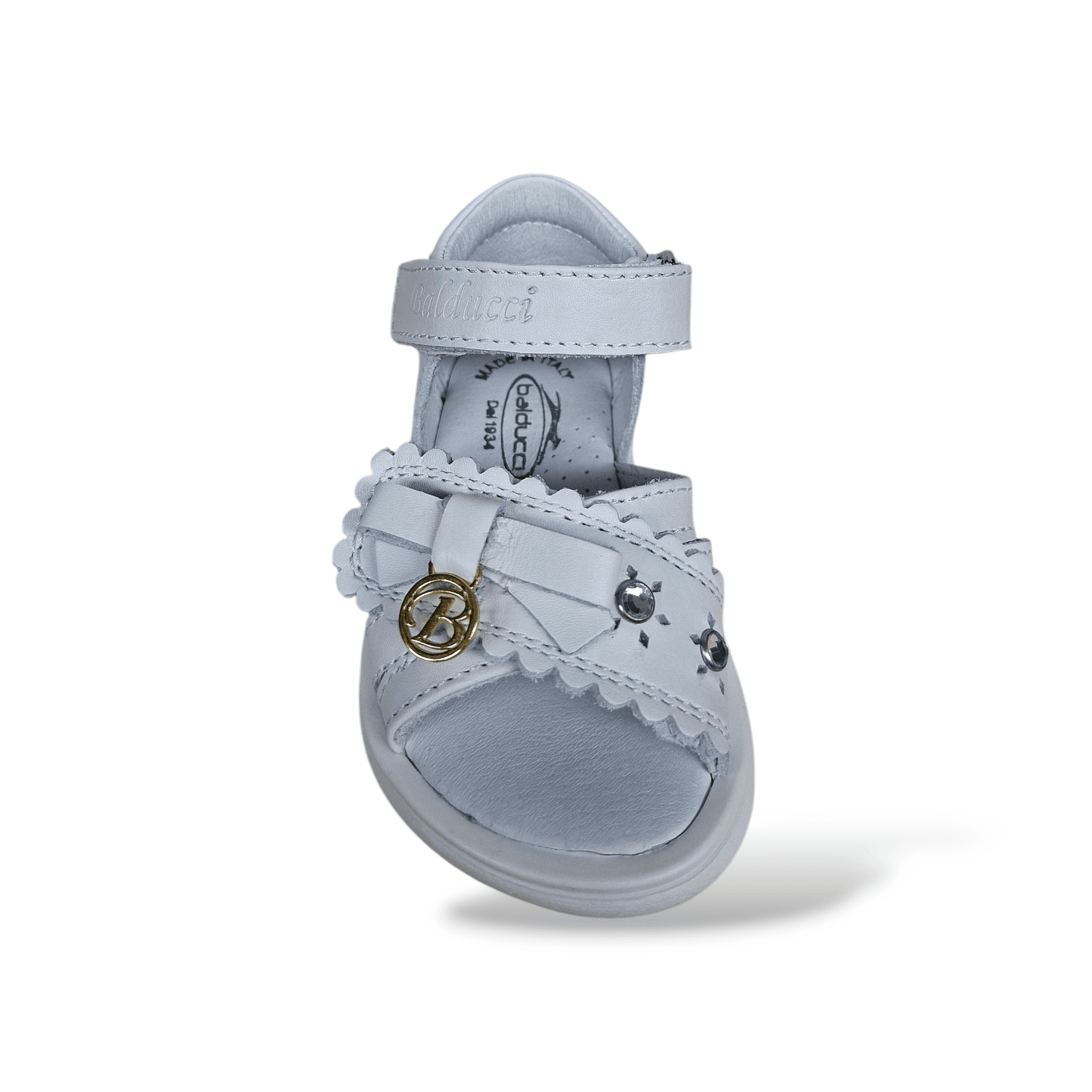 Sandalo Primi Passi Balducci Cita Pelle Bianco Cerimonia Made in Italy Bambino in Ballerine Scarpetteria Gica - Trani, commercioVirtuoso.it