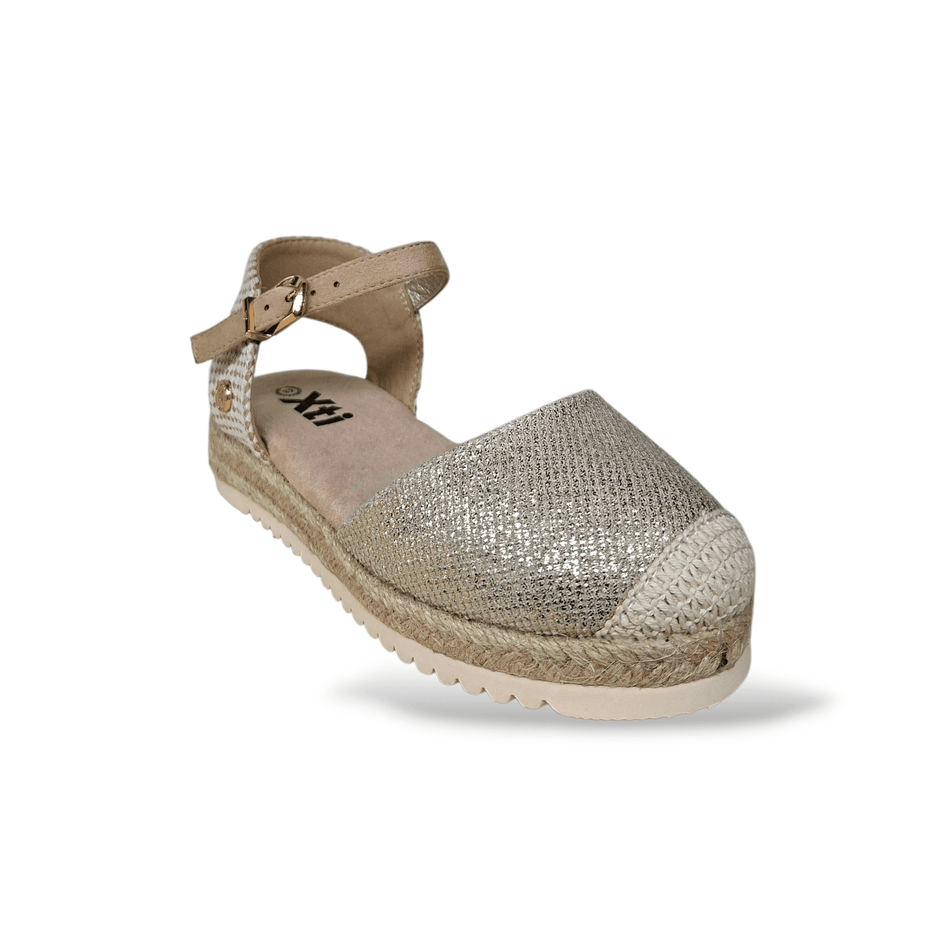 Espadrillas bambina XTI beige oro cerimonia eleganti in Ballerine Scarpetteria Gica - Trani, commercioVirtuoso.it
