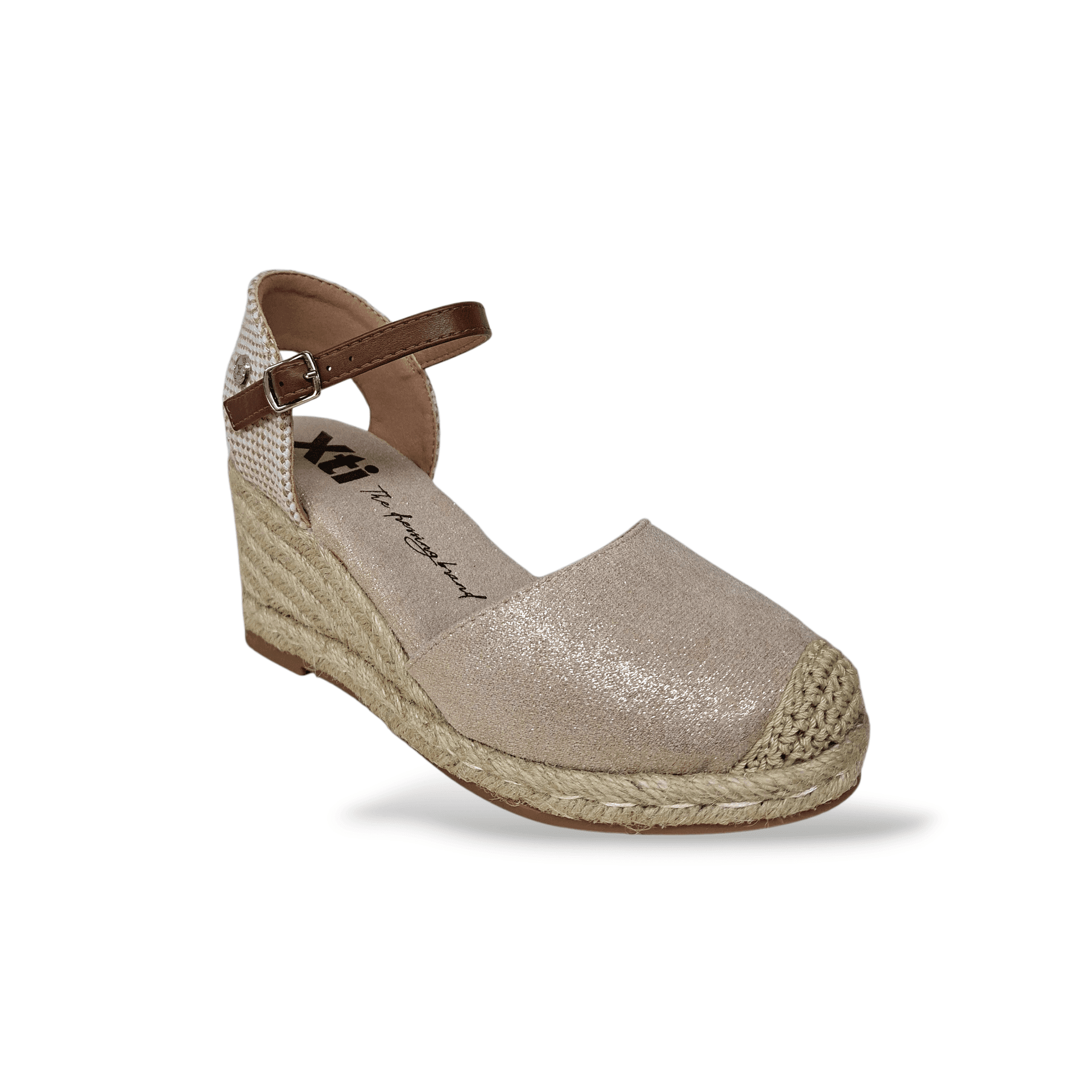 Espadrillas donna XTI oro eleganti con fibia in Ballerine Scarpetteria Gica - Trani, commercioVirtuoso.it