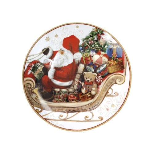 PIATTO PORTATA CHRISTMAS PORCELLANA   (COUPE)