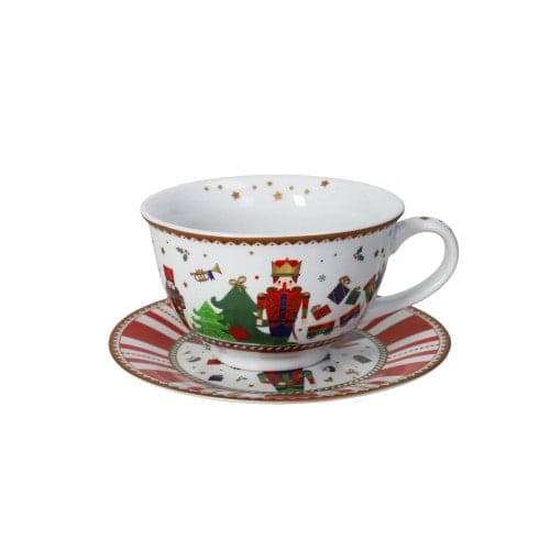 TAZZA COLAZIONE C/PIATTINO LO SCHIACCIANOCI   PORCELLANA