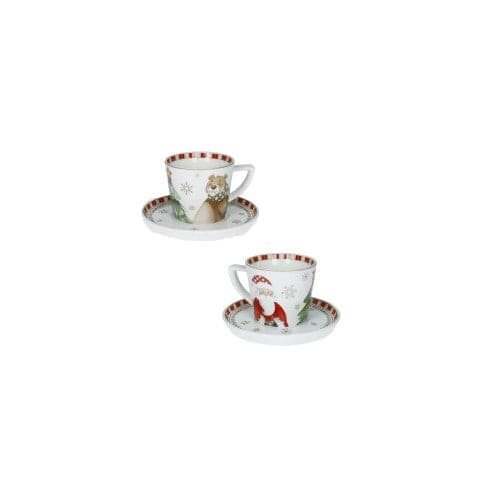 TAZZINA CAFFE' RACCONTI SET 2 PZ NEW BONE   CHINA