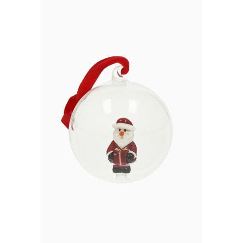 SFERA CHRISTMAS BABBO NATALE INTERNI   VETRO BOROSILICATO
