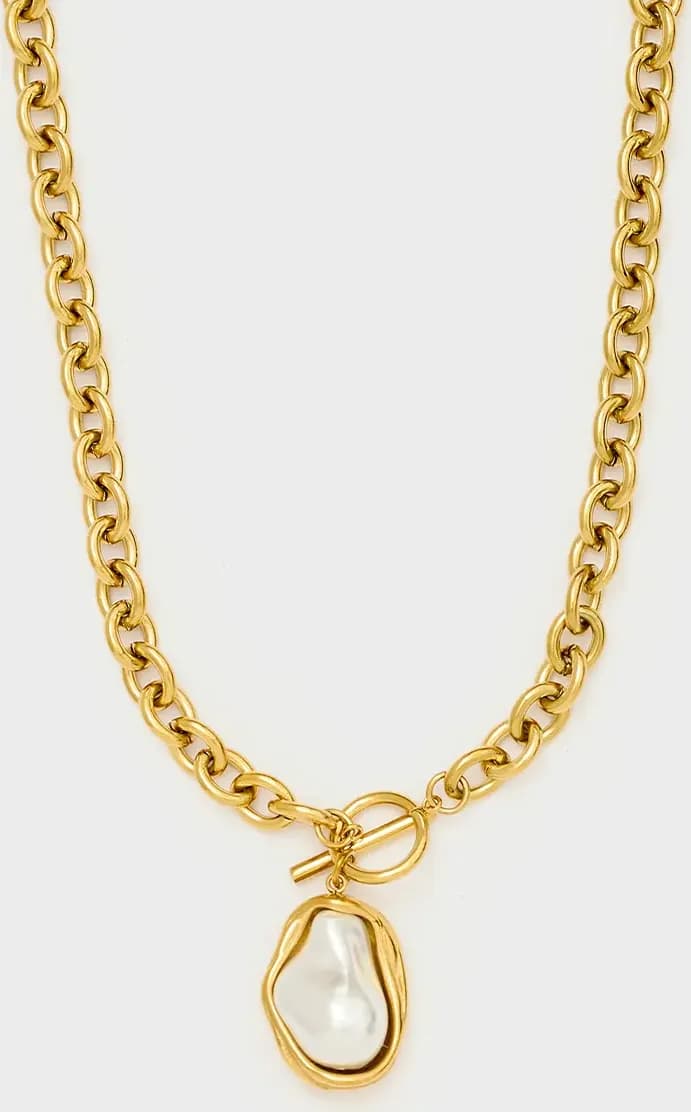 Collana chiusura toggle con perla | NALÌ