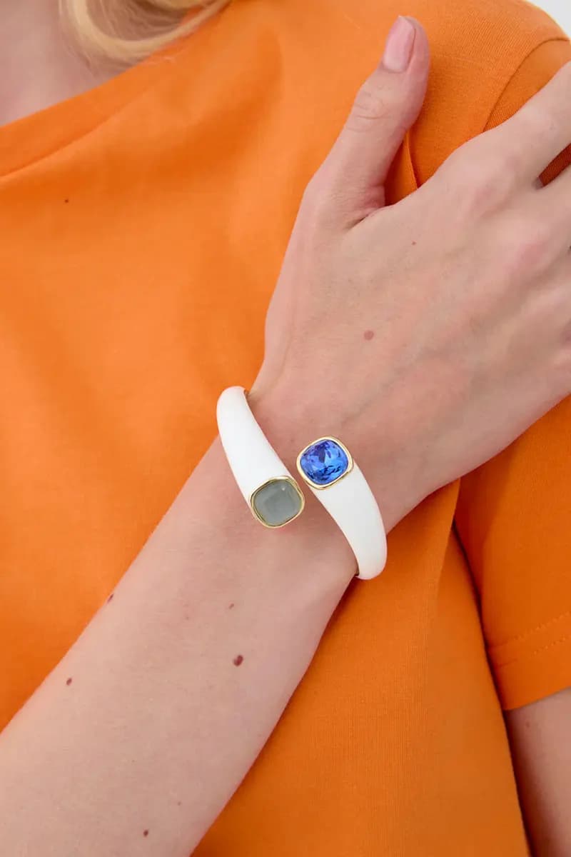 Bracciale rigido con pietre | NALÌ - 4