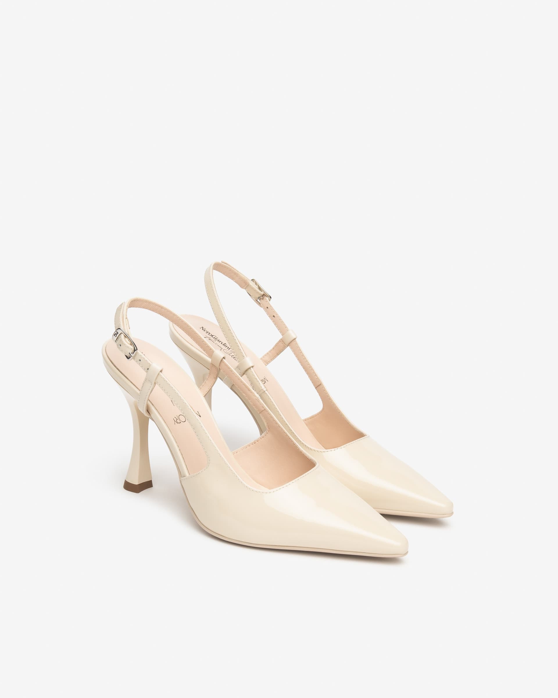 Nero Giardini slingback donna in vernice col. latte E612241DE711 - 2