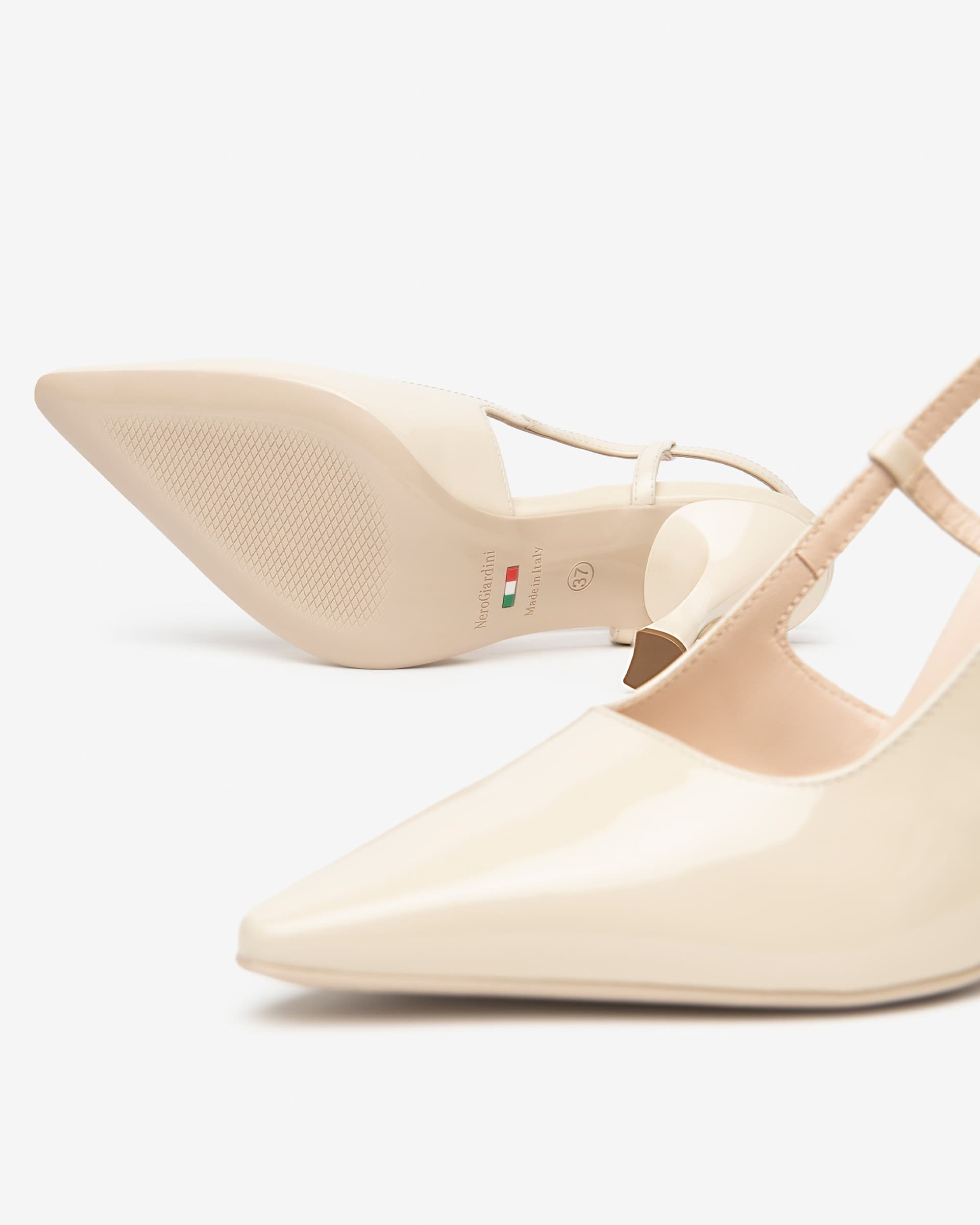 Nero Giardini slingback donna in vernice col. latte E612241DE711 - 4
