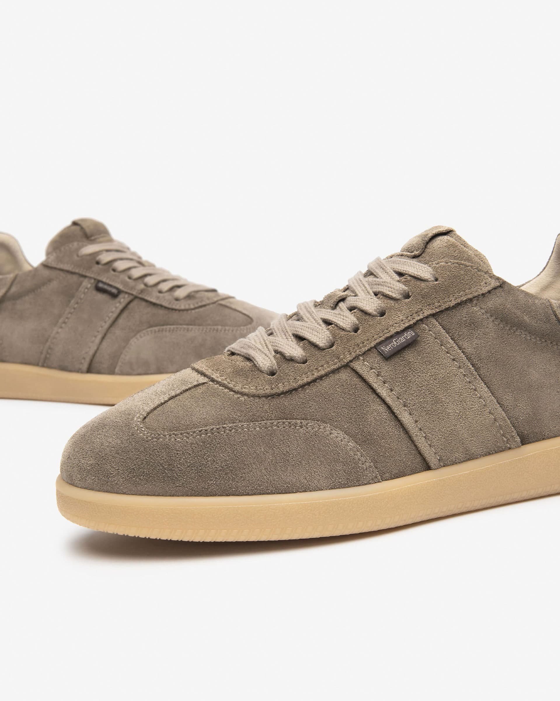 Nero Giardini sneakers uomo scamosciata col. argilla marrone E500685U501 - 3
