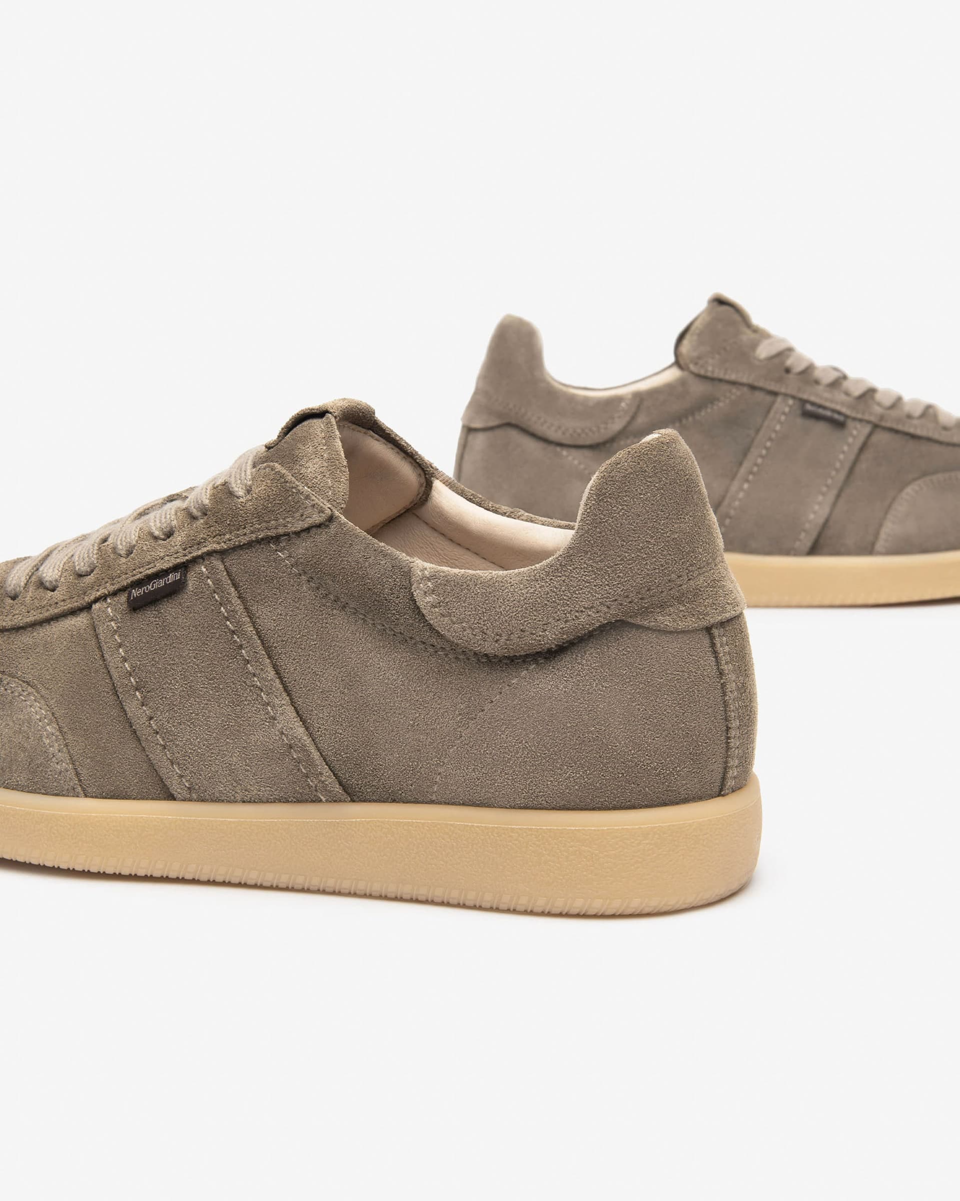 Nero Giardini sneakers uomo scamosciata col. argilla marrone E500685U501 - 4