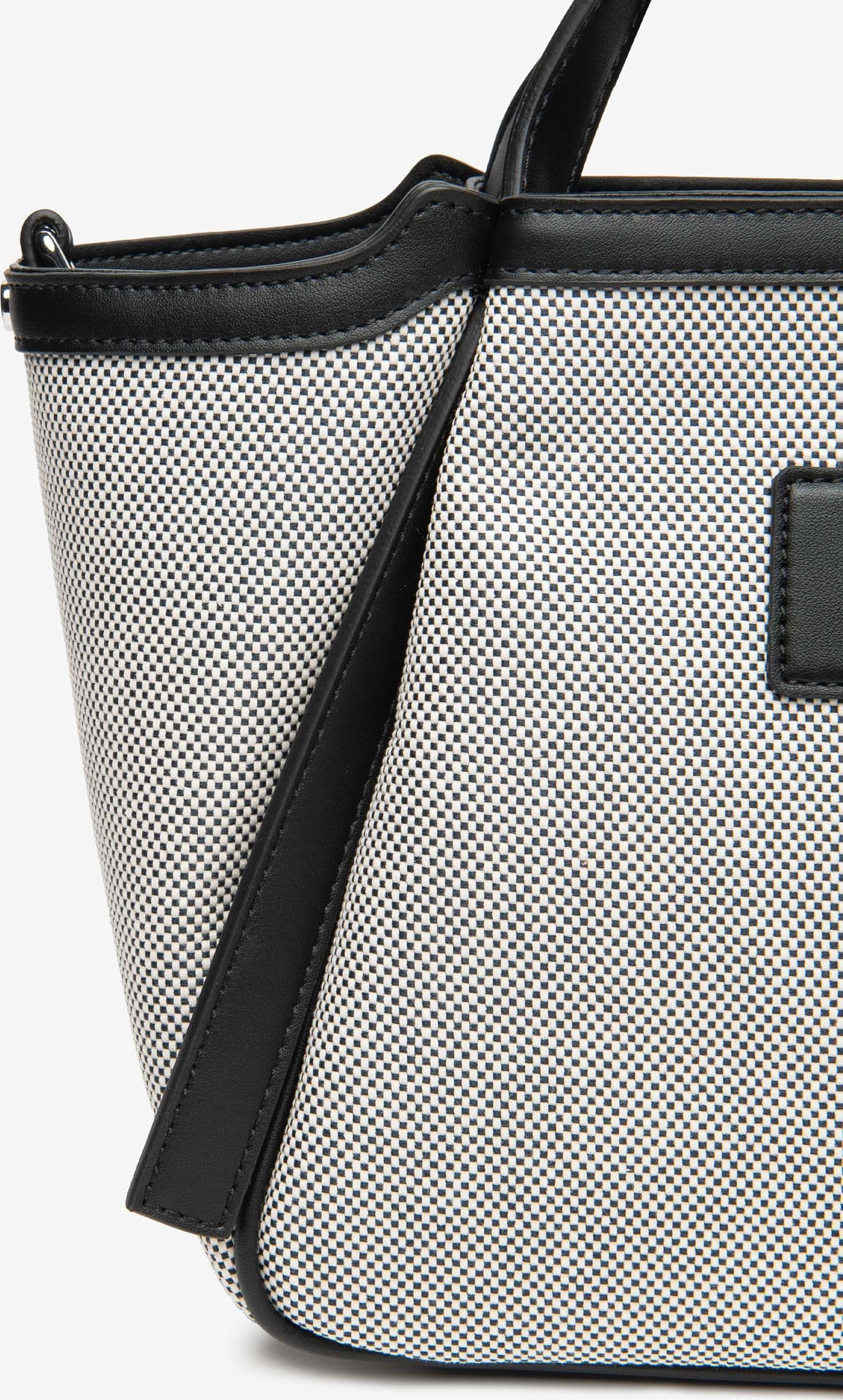 Nero Giardini borsa tote da donna in canvas nero bianco E644240D100 - 3
