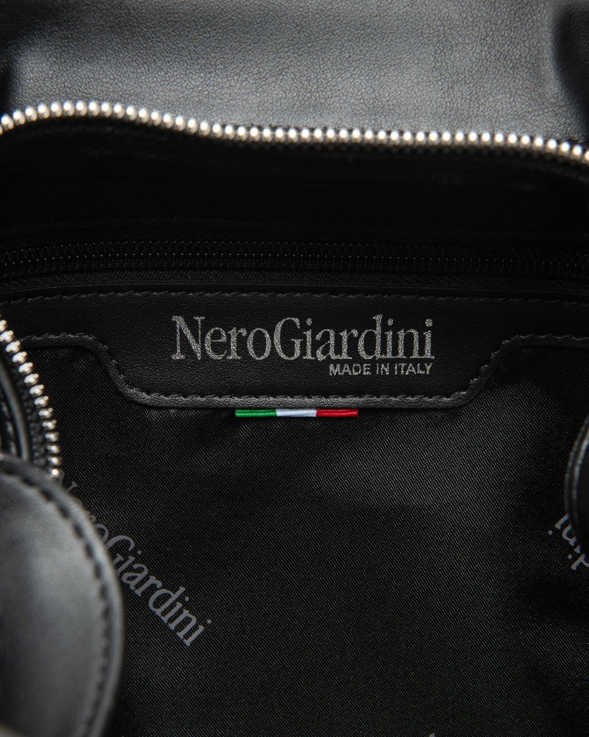 Nero Giardini borsa tote da donna in canvas nero bianco E644240D100 - 4