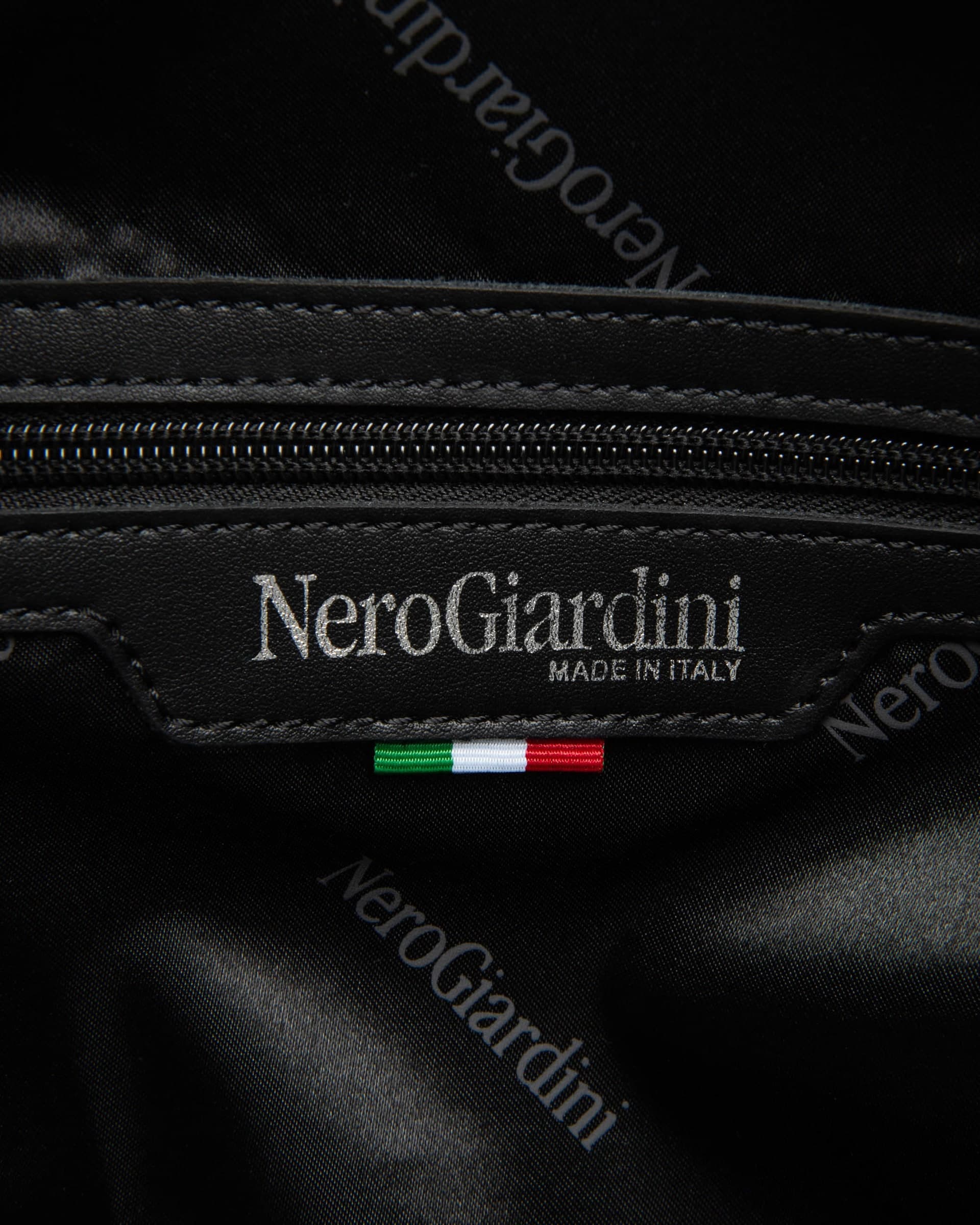 Nero Giardini borsa donna in canvas nero bianco E644241D100 - 4