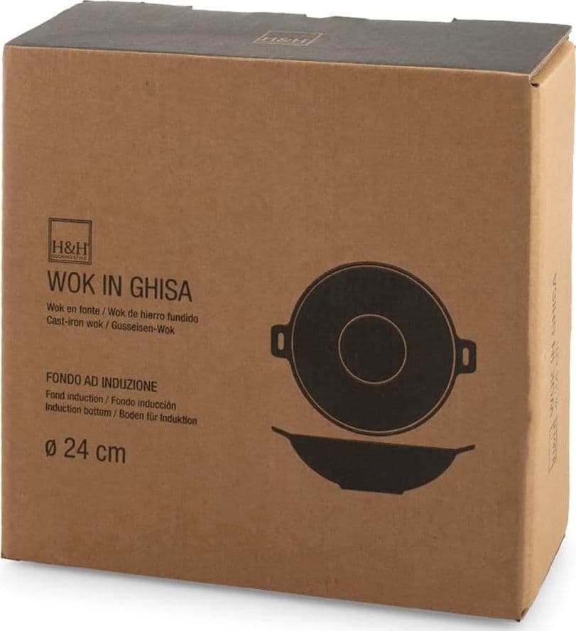 Wok 2 manici in ghisa smaltata cm 24 - 2