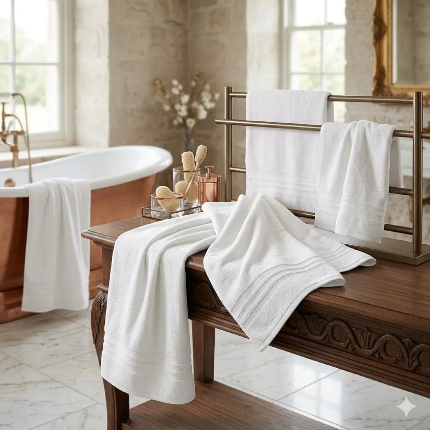 Set 6 Pezzi Asciugamani Viso Maè Via Roma 60 Hotelleria SS04050101 – Spugna di Cotone - 2
