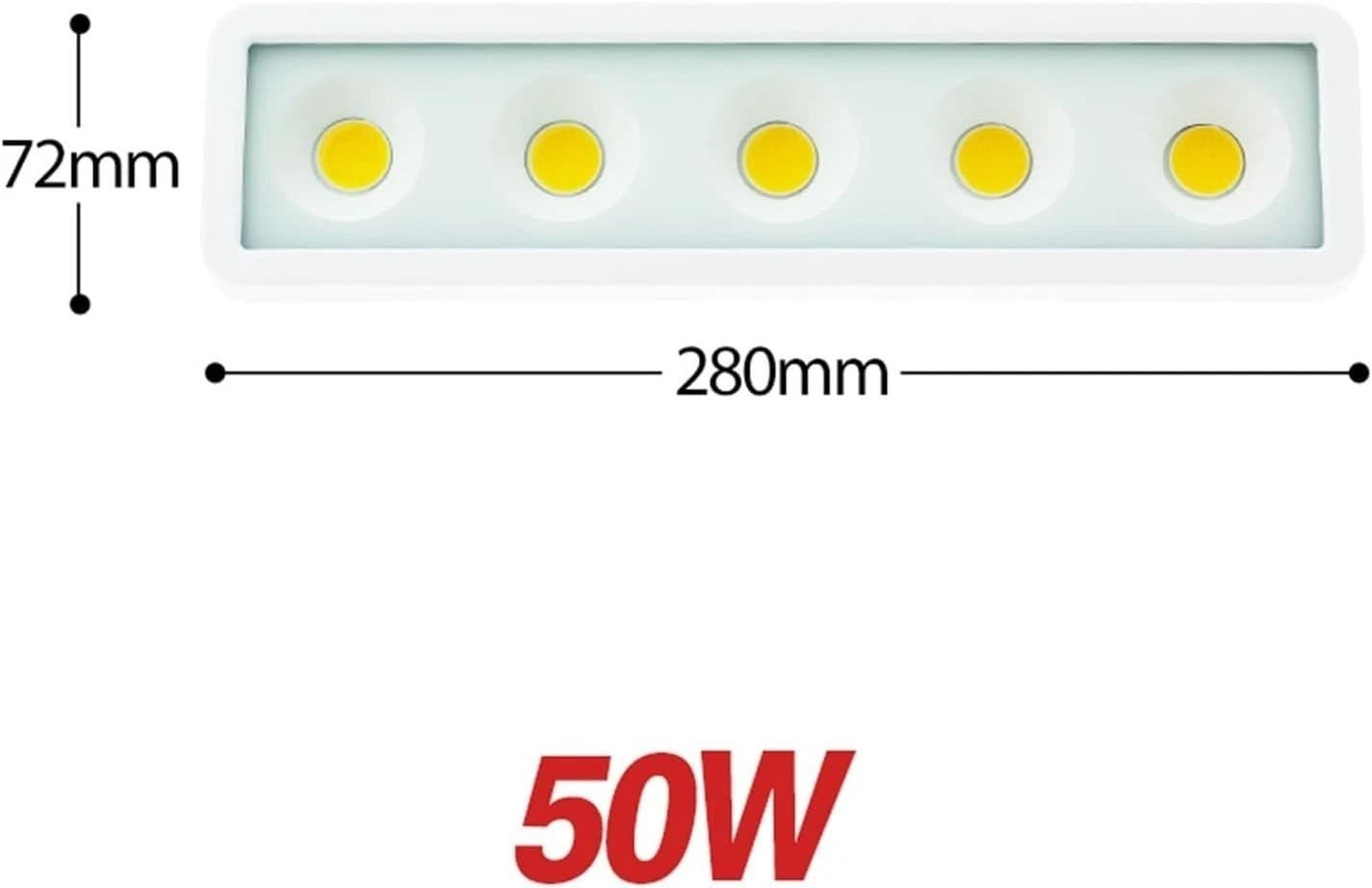 FARO Faretto COB LED Flood Llight SLIM 50W LUCE DA INONDAZIONE IP65 100LM/W - 10