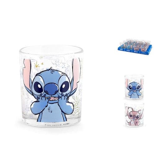 HOME IN ROMBO Bicchiere stitch&angel in vetro decorato cl 25 stich - 2