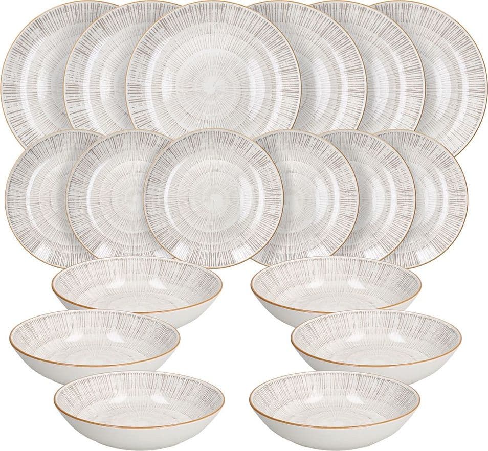 TOGNANA Servizio piatti 18 pezzi Virtuo Porcellana Beige - 2