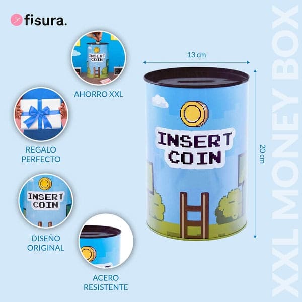 FISURA Salvadanio XXL scritta "Insert Coin" - 3