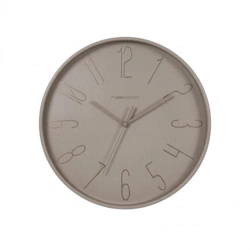 OROLOGIO DA PARETE IN PLASTICA MILANO DIAM. 30CM, tortora