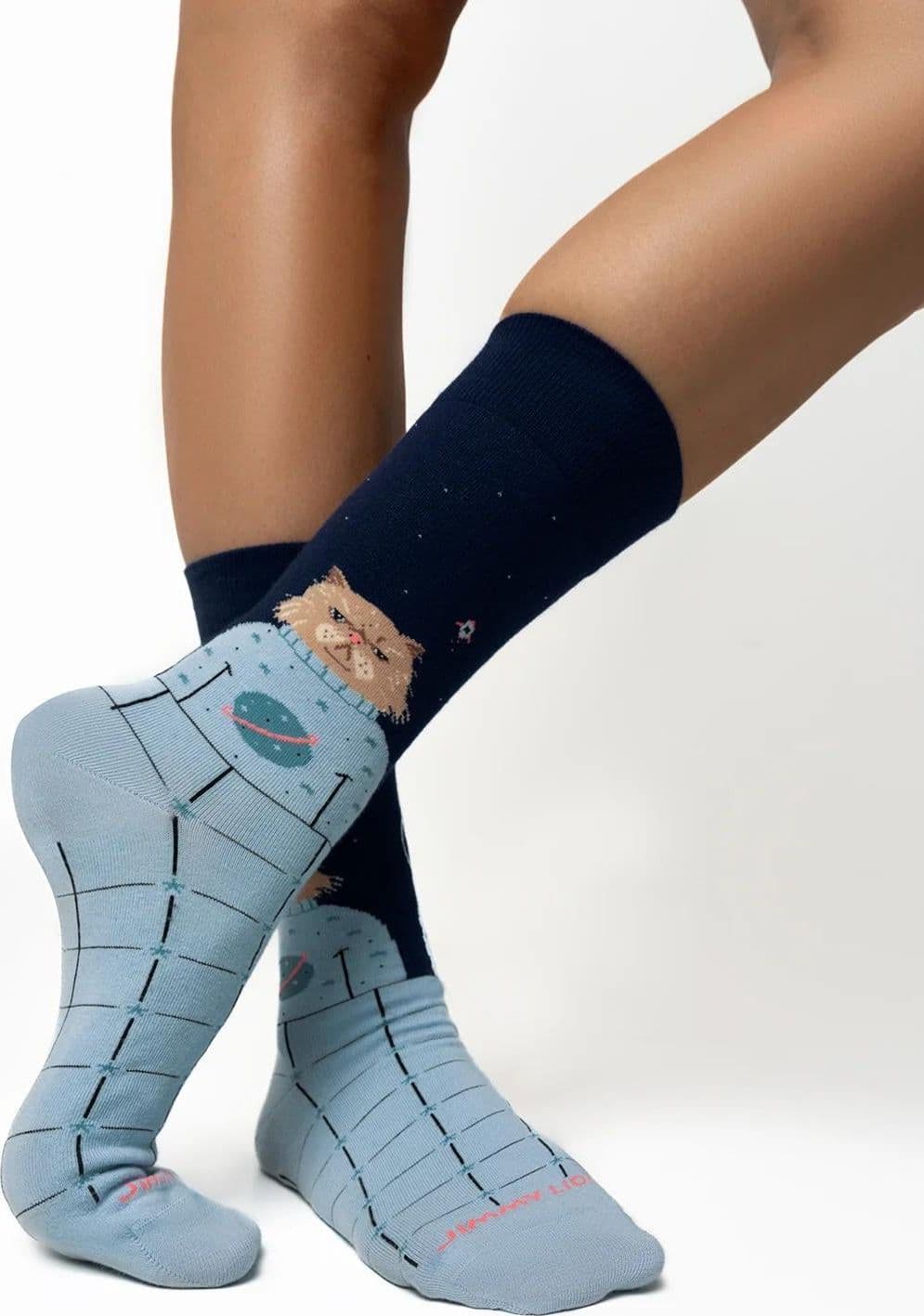 Calze Jimmy Lion Space Cat multicolor in Ginevra Glad Store - Genova, commercioVirtuoso.it