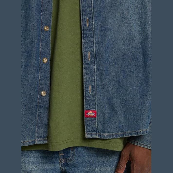 Camicia Dickies Lightweight Denim Khaki in Ginevra Glad Store - Genova, commercioVirtuoso.it