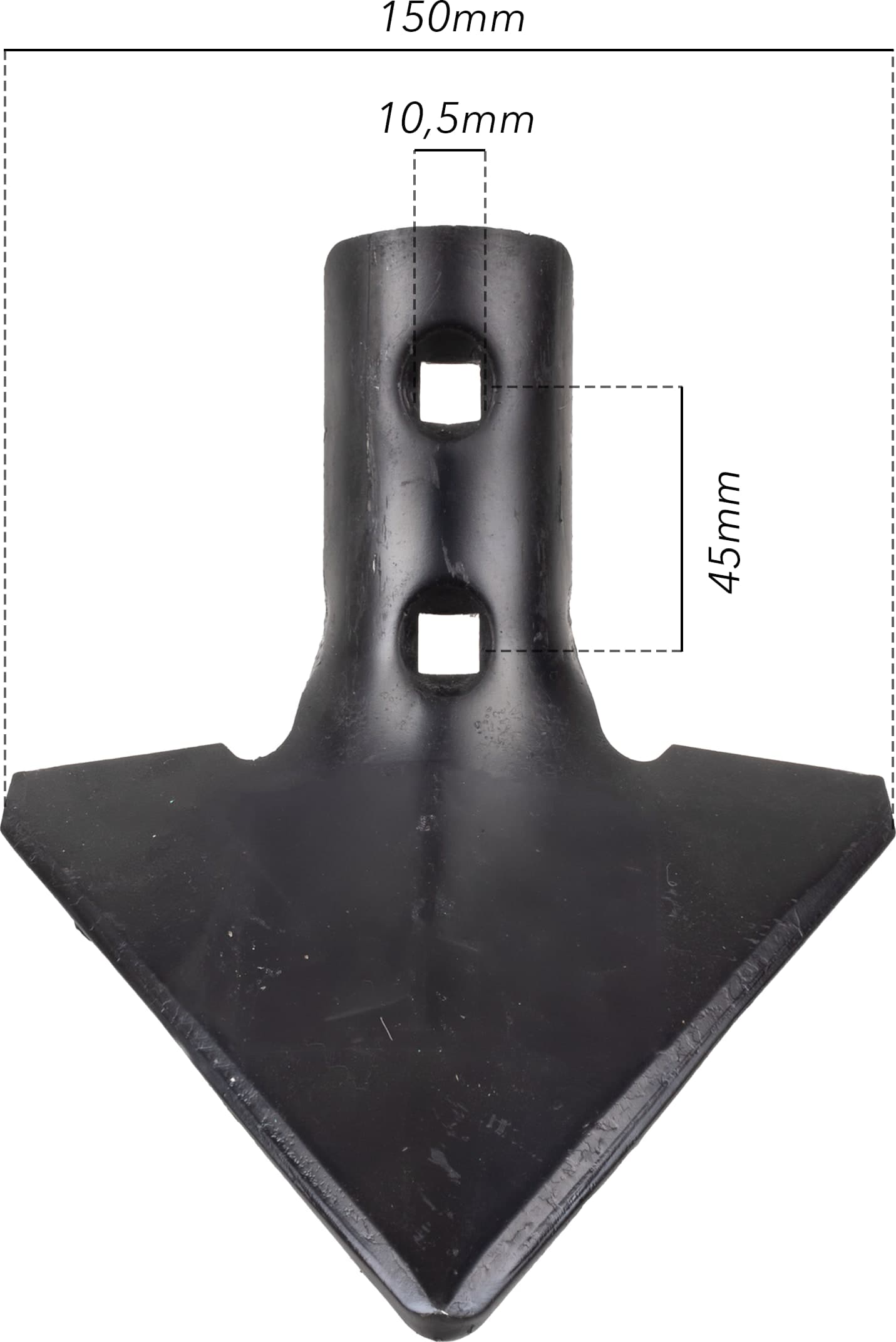 Vomere lancio piatto 150X6/45 per molle per vibrocoltivatori - 4