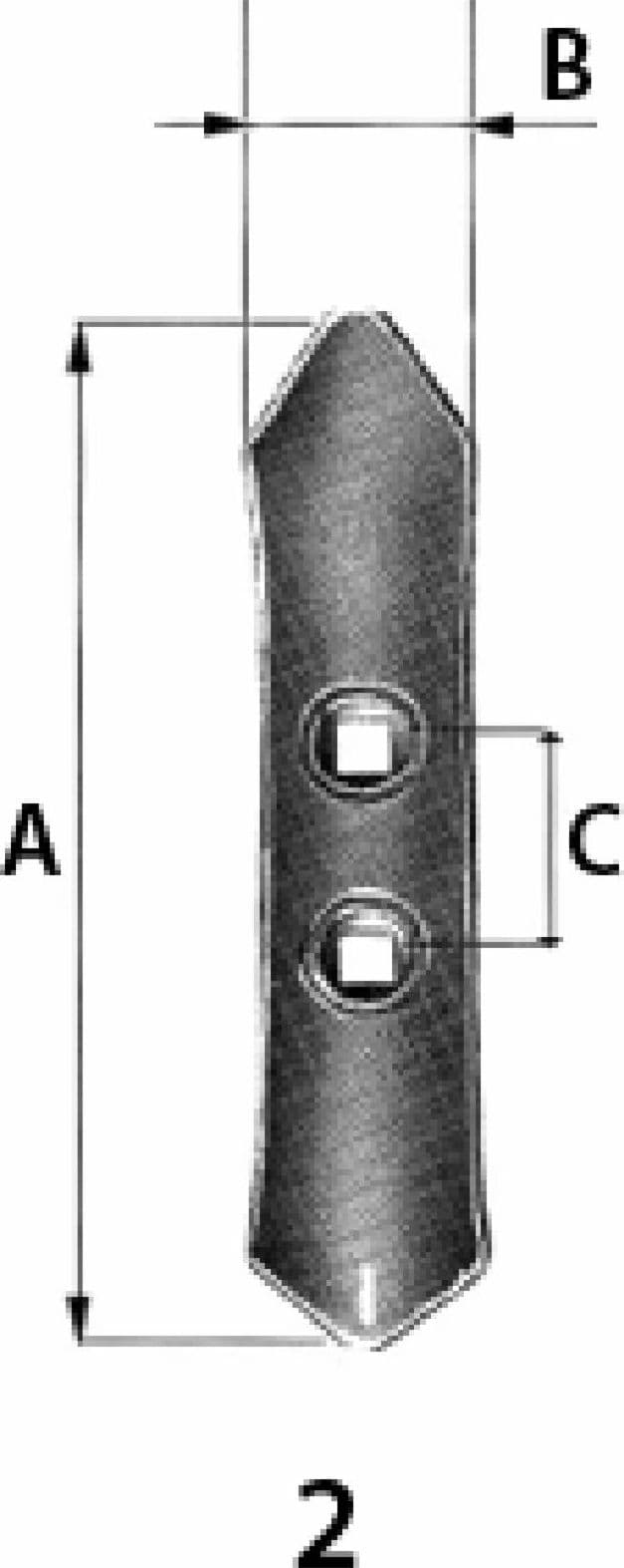 Vomerina reversibile per ancore tiller adattabili alla produzione Nardi 6C 426 - 2