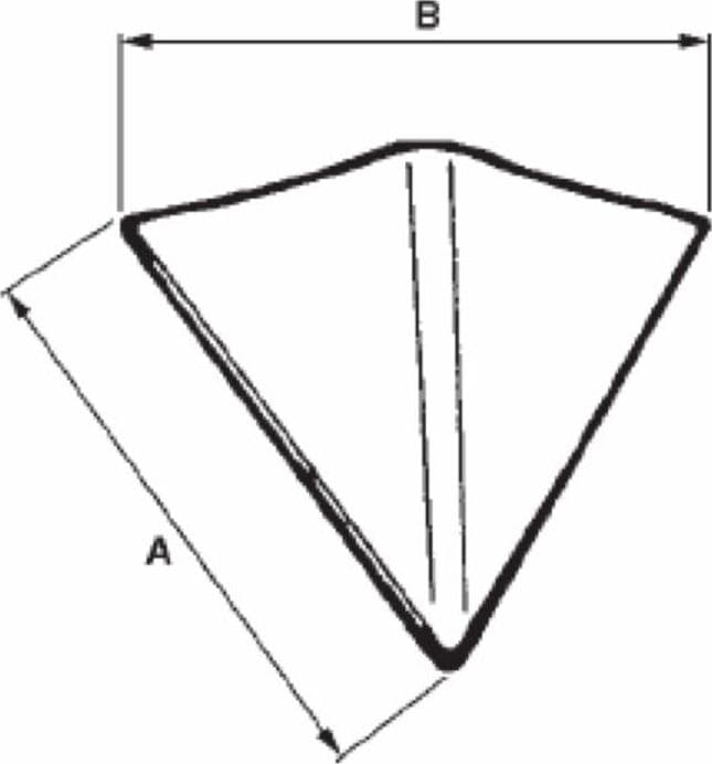 Vomerina a saldare larghezza 240mm lato obliquo 285mm - 4