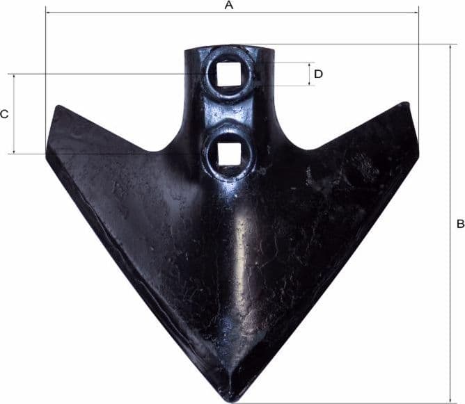 Vomerina Adige 200 triangolare per molla quadra - 3
