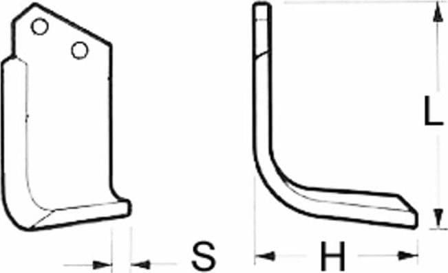 Zappa sx L 205,H 106,s 30,foro 12,5 - 5