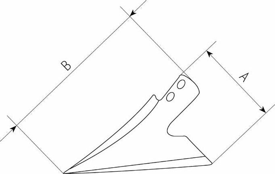 Vomere a lancia 2 fori 200x6mm adattabile a Siderman - 7