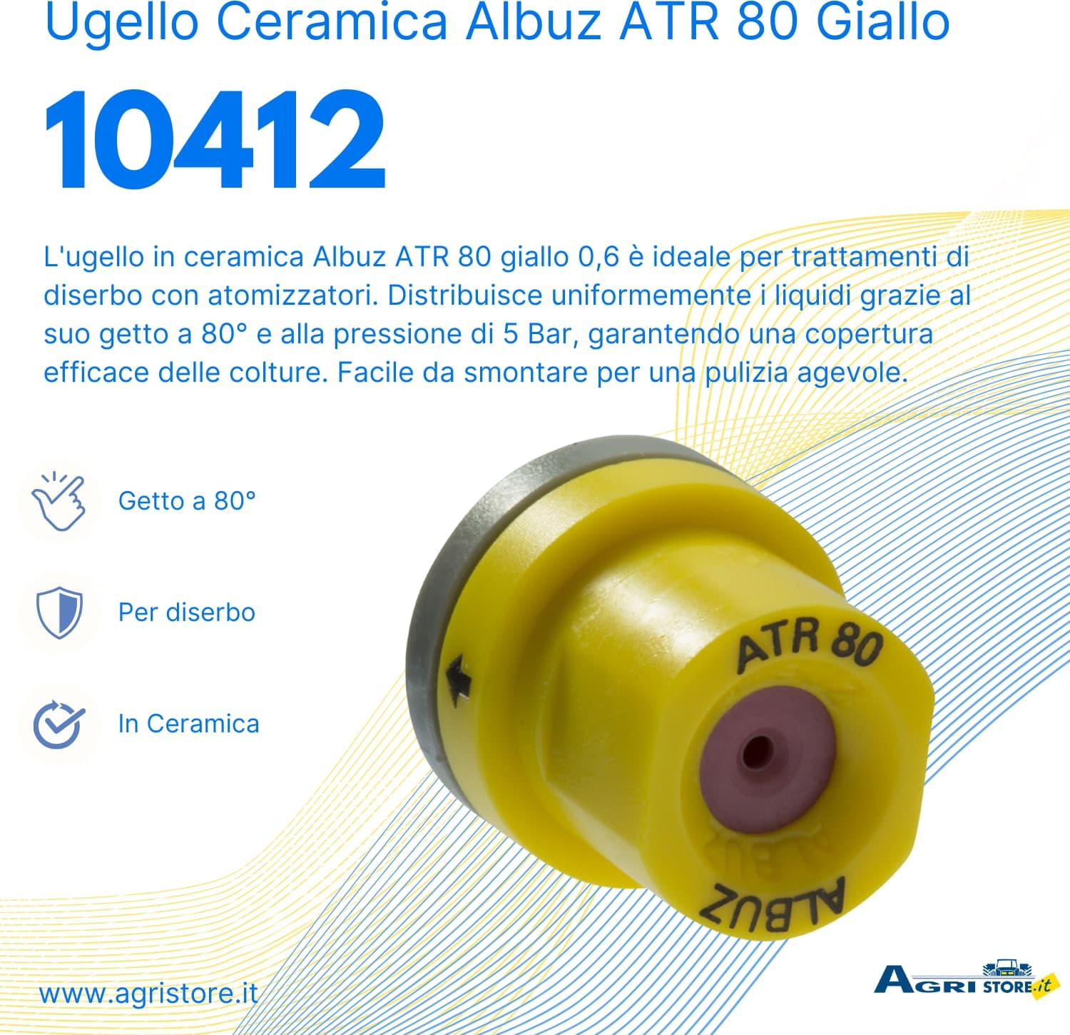 Ugello in ceramica Albuz ATR 80 giallo 0,6 confezione da 3 pezzi - 2