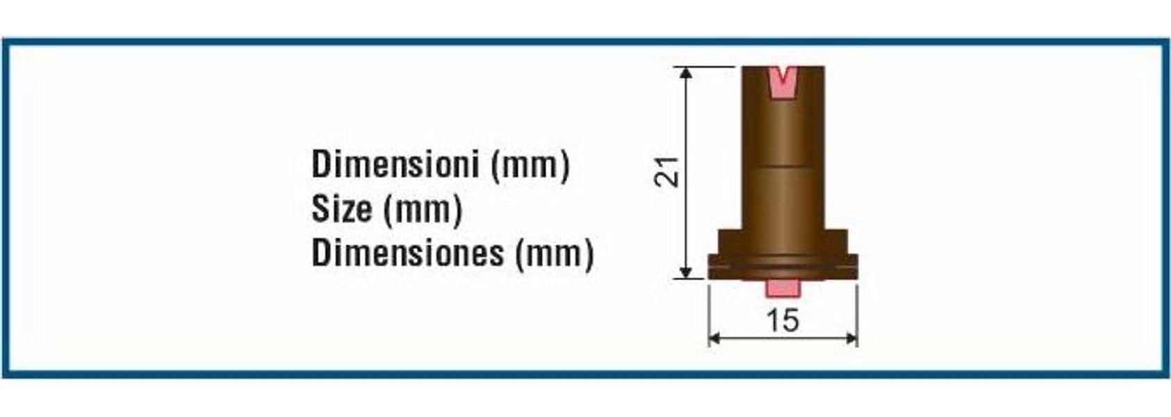Ugello Ventaglio Antideriva Ceramica Rosso Ø 1,2mm confezione da 5 pezzi - 8