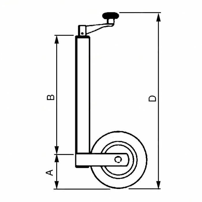 Servotimone leggero con ruota d'appoggio Simol portata 75kg - 3