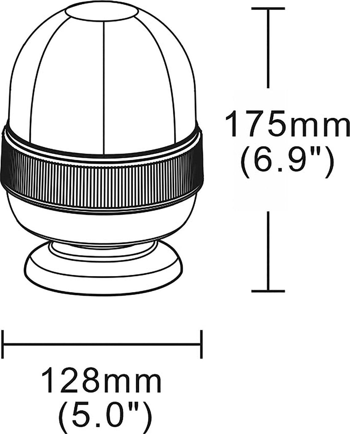 Lampeggiante a LED 12-24V base magnetica con 16 led da 3W - 3