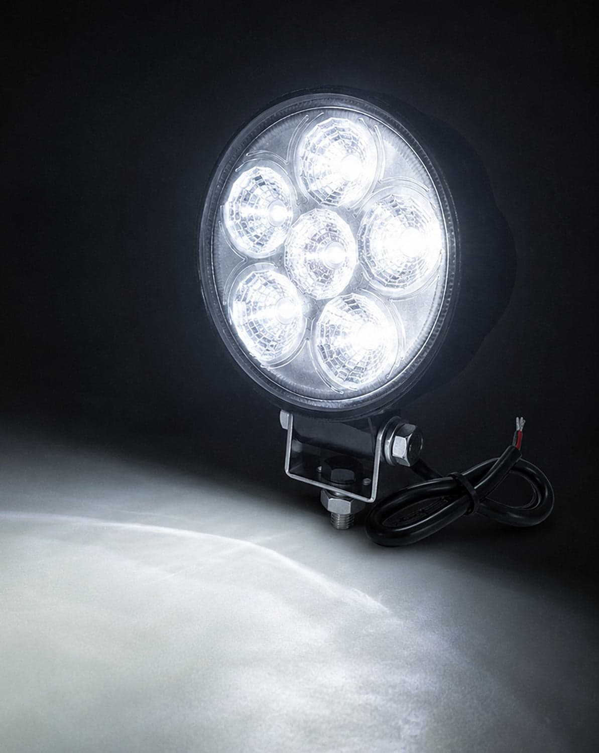 Faro da lavoro 6 LED rotondo ad ampio raggio 18W IP67 - 4
