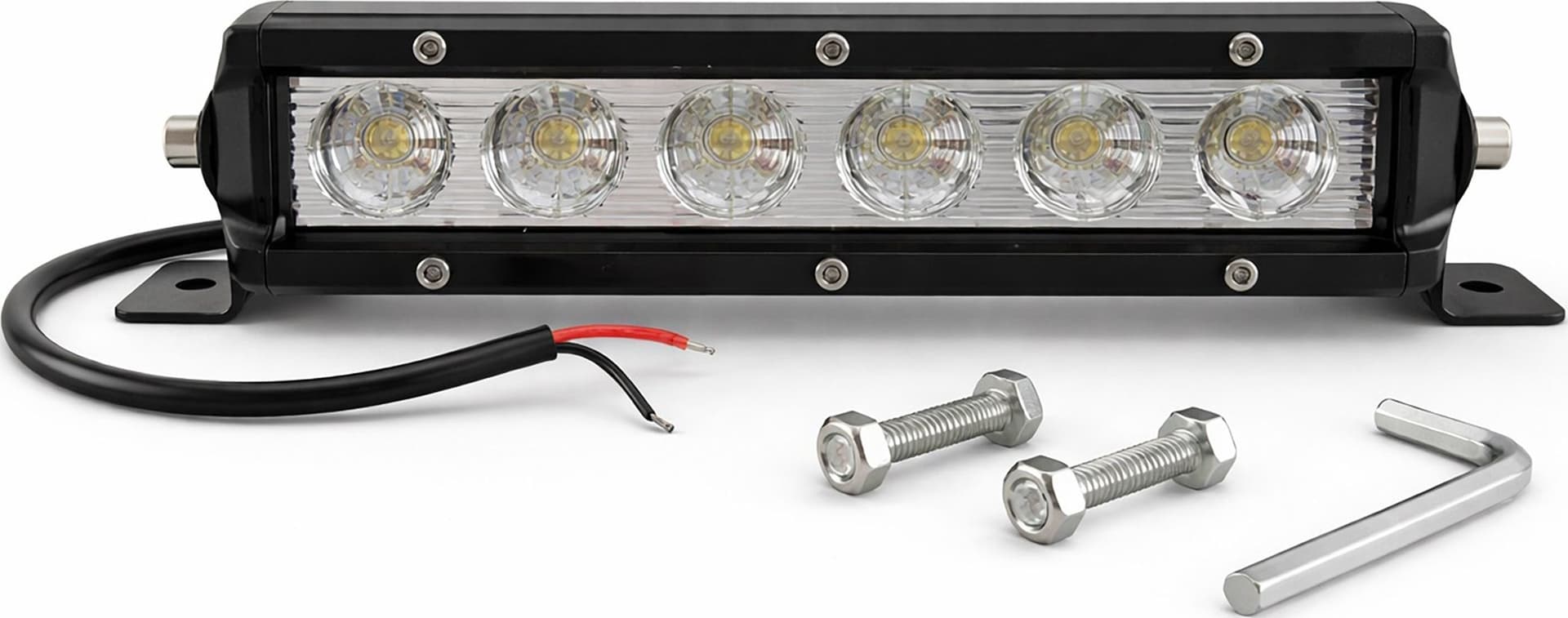 Faro da lavoro a barra 6 LED ad ampio raggio Flood 30W IP67 - 7