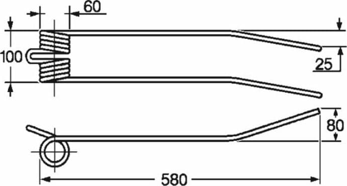 Dente giroandanatore lungo adattabile Morra 78R64/A filo 8,5 confezione da 2 pezzi - 9