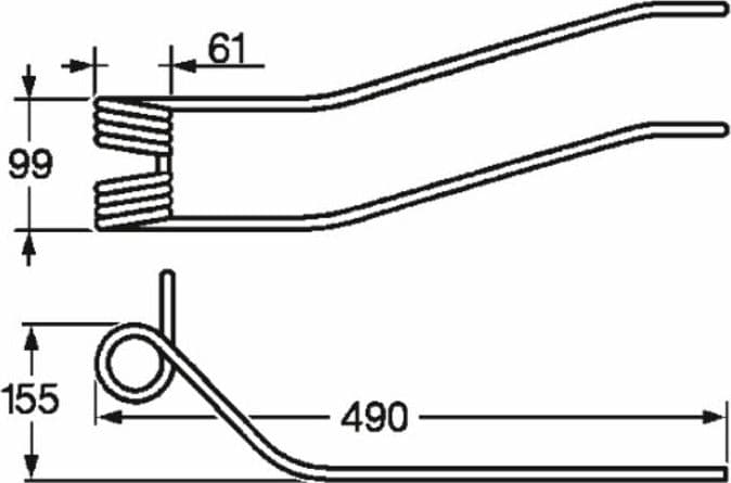 Dente giroandanatore adattabile Kuhn 57701700 filo 8,5 confezione da 2 pezzi - 5