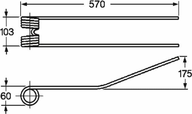 Dente giroandanatore adattabile Corma filo 8,5 confezione da 6 pezzi - 2